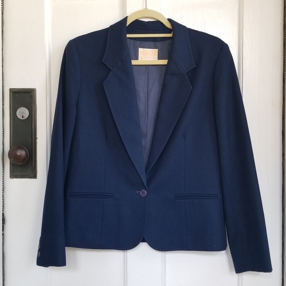 Pendleton Jackets & Blazers - Pendleton 100% Wool Navy Blazer Sz Medium